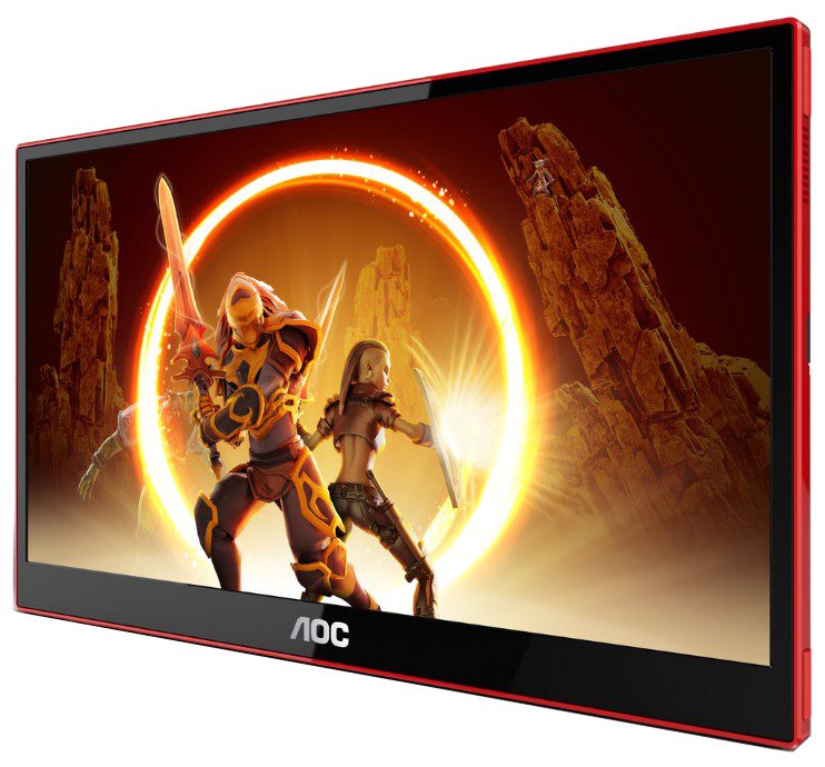 Монiтор 15.6" AOC 16G3 Black/Red
