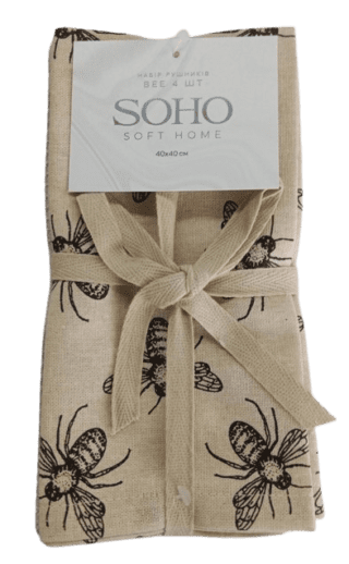 Набір рушників Soho 40x40см Bee 4 шт