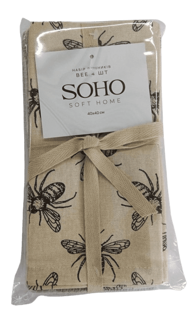 Набір рушників Soho 40x40см Bee 4 шт