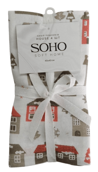 Набір рушників Soho 40x40см House 4 шт