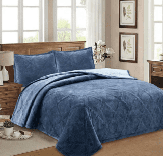 Покривало Soho 200х230 см Velur Deep Blue