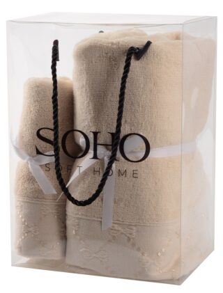 Рушник банний Soho 35х75+70х140 см Bow Cream