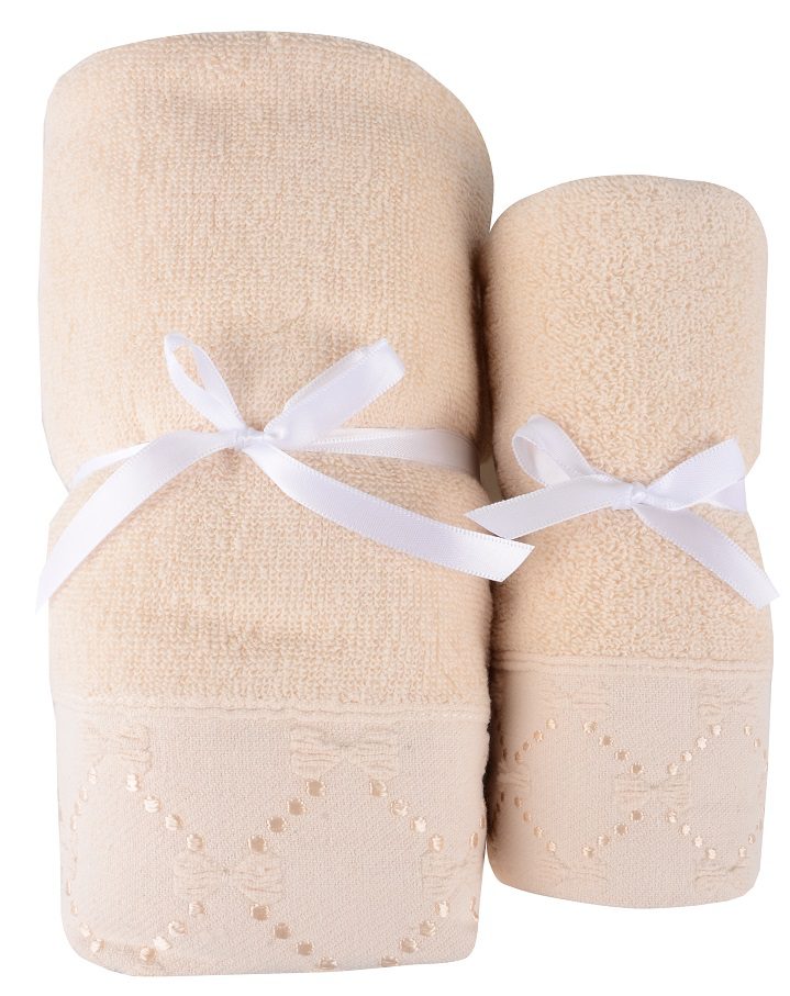 Рушник банний Soho 35х75+70х140 см Bow Cream