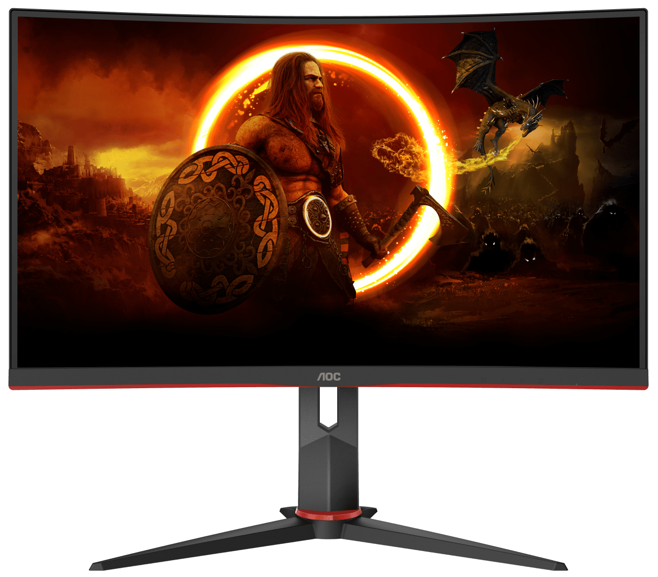 Монiтор 27" AOC C27G2Z3/BK Black/Red