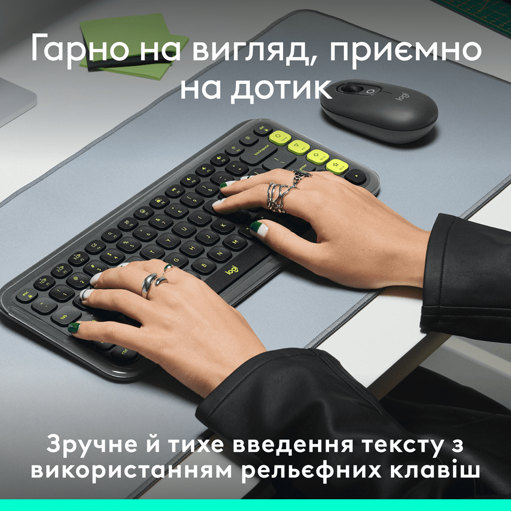 Клавіатура Logitech POP Icon Keys Graphite UKR (L920-013157)