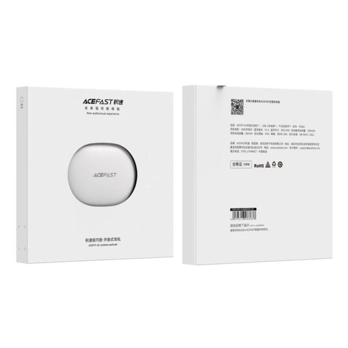 Бездротові навушники ACEFAST FA002 ACEFIT Air wireless earbuds White