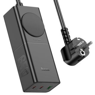 Мережевий зарядний пристрій HOCO NS4 Sharp PD65W(2C1A) desktop socket(EU/GER) Black