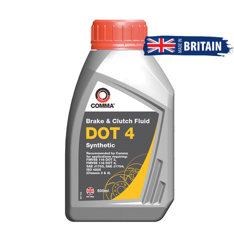 Гальмівна рідина Comma DOT 4 BRAKE FLUID 500мл