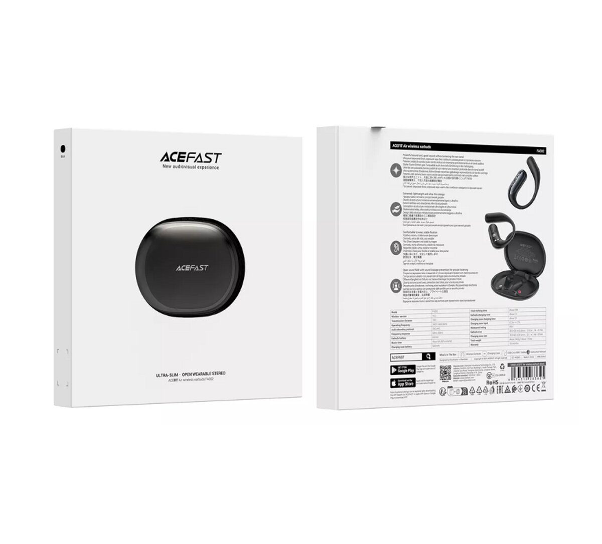 Бездротові навушники ACEFAST FA002 ACEFIT Air wireless earbuds Black