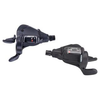 Манетки MicroSHIFT Mezzo TS39-28 2x8s (пара) з індикатором, тросики L2140/1700