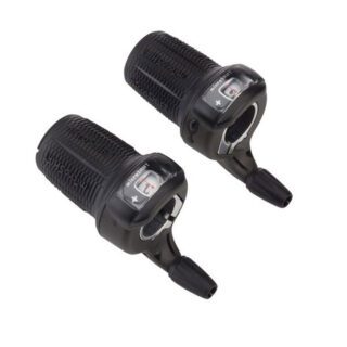 Твістери MicroSHIFT DS85-7-BK 3x7s (пара) з індикатором, тросики L2140/1700