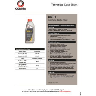 Гальмівна рідина Comma DOT 4 BRAKE FLUID 1л 