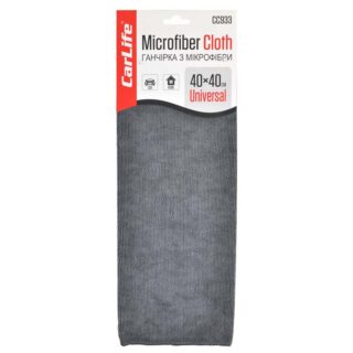 Ганчірка з мікрофібри CarLife CC923, 40x40 см, сіра
