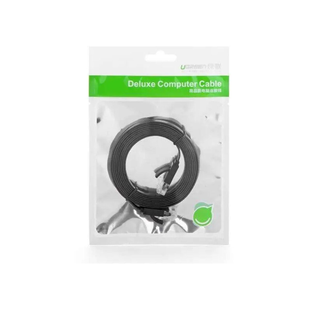 Мережевий кабель UGREEN Cat 6 U/UTP Lan Flat Cable 3m (Black)