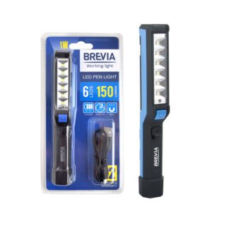 Ліхтар LED інспекційний Brevia Pen Light 6SMD+1W LED 150lm 900mAh+microUSB