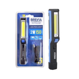 Ліхтар LED інспекційний Brevia Pen Light 2W COB+1W 150lm 900mAh+microUSB