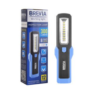 Ліхтар LED інспекційний Brevia 8SMD+1W LED 300lm, 3xAA