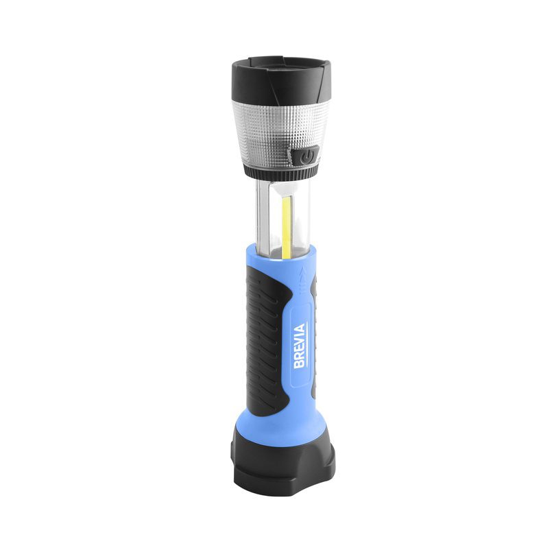 Ліхтар LED інспекційний телескопічний Brevia 3W COB+1W LED+8LED 300lm 2000mAh, адаптер AC 220