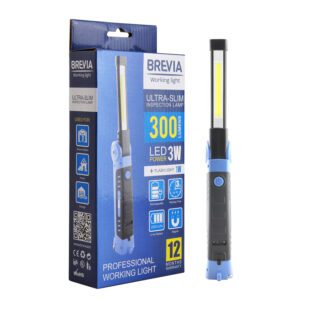 Ліхтар LED інспекційний Brevia Ultra-slim 3W COB+1W LED 300lm 2000mAh+microUSB