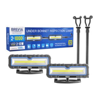 Професійний інспекційний LED-ліхтар Brevia 2x10W COB 2x1000lm 2x4000mAh Power Bank, type-C