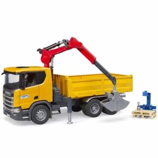Автомодель Bruder Автомобіль Scania Super 560R з краном-маніпулятором та аксесуарами 1:16