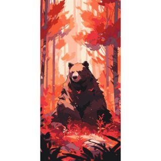 Картина за номерами ArtCraft Ведмідь у лісі 40х80 см