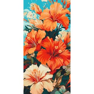 Картина за номерами ArtCraft Гібіскус 40х80 см