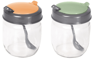 Спецівниця Herevin 2024 Colours Conical Spice Jar з ложкою MIX 0.42 л (131519-150)