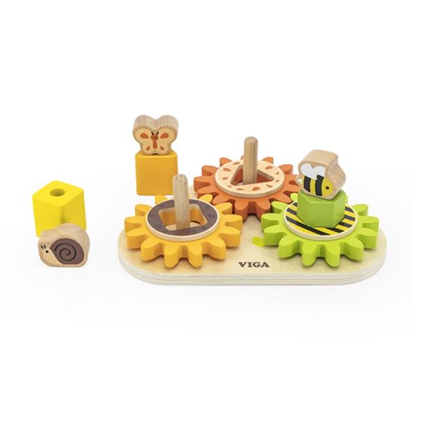 Розвивальна іграшка Viga Toys Звірята на шестерінках