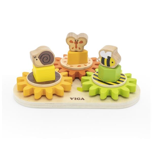 Розвивальна іграшка Viga Toys Звірята на шестерінках