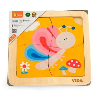 Дерев'яний мініпазл Viga Toys Метелик, 4 ел.