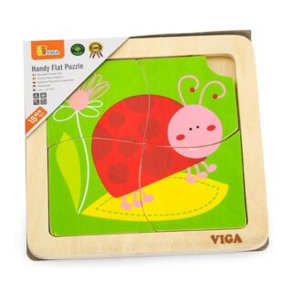 Дерев'яний мініпазл Viga Toys Жук сонечко, 4 ел.