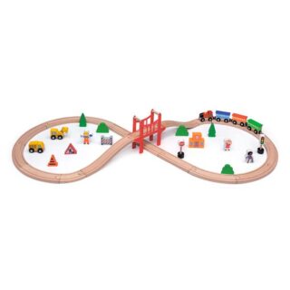 Іграшкова залізниця Viga Toys дерев'яна 39 ел