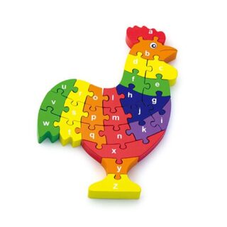 Дерев'яний пазл Viga Toys Півник по літерах 