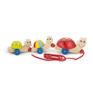 Дерев'яна каталка Viga Toys Черепашки 