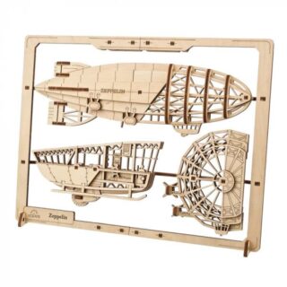 Дерев'яний механічний 3D конструктор Ugears Цепелін 
