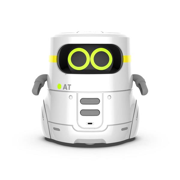 Інтерактивний робот AT-Robot із сенсорним управлінням та навчальними картками українською білий