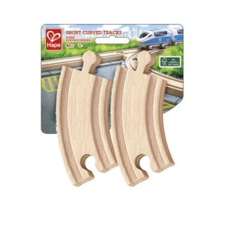 Набір для залізниці Hape короткі вигнуті рейки 4 шт. 