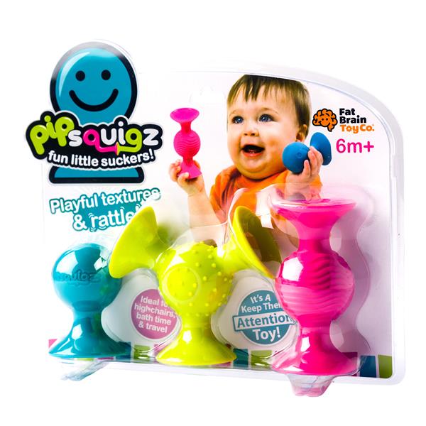 Набір сенсорних брязкалець Fat Brain Toys pipSquigz 3 шт.