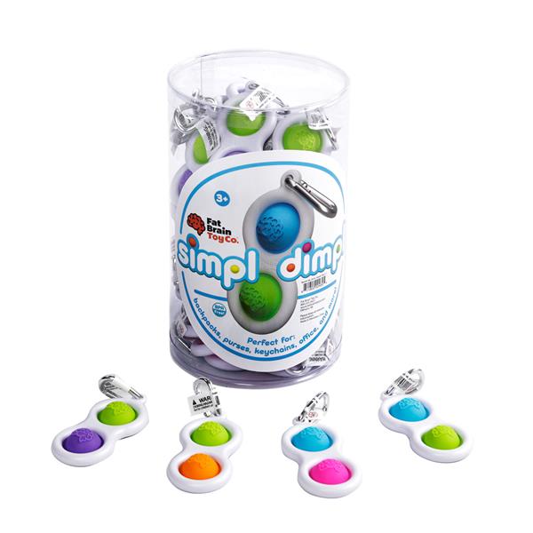 Брелок-антистрес Fat Brain Toys Simpl Dimpl Кнопки 4 кольори в асорт.