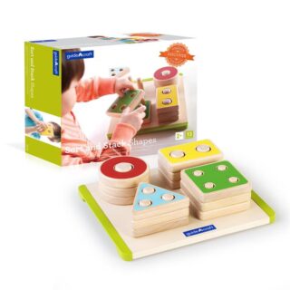 Дерев'яна логічна пірамідка Guidecraft Manipulatives Фігури геометрії 