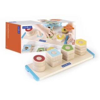 Дерев'яна логічна пірамідка Guidecraft Manipulatives Фігури на різьбі 