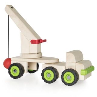 Велика машинка Guidecraft Block Science Trucks Стінобитна машина дерев'яна 45 см