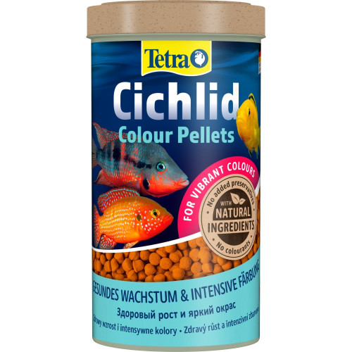Корм Tetra Cichlid Colour для всіх цихлід, для яскравості забарвлення, 500 мл (гранули)