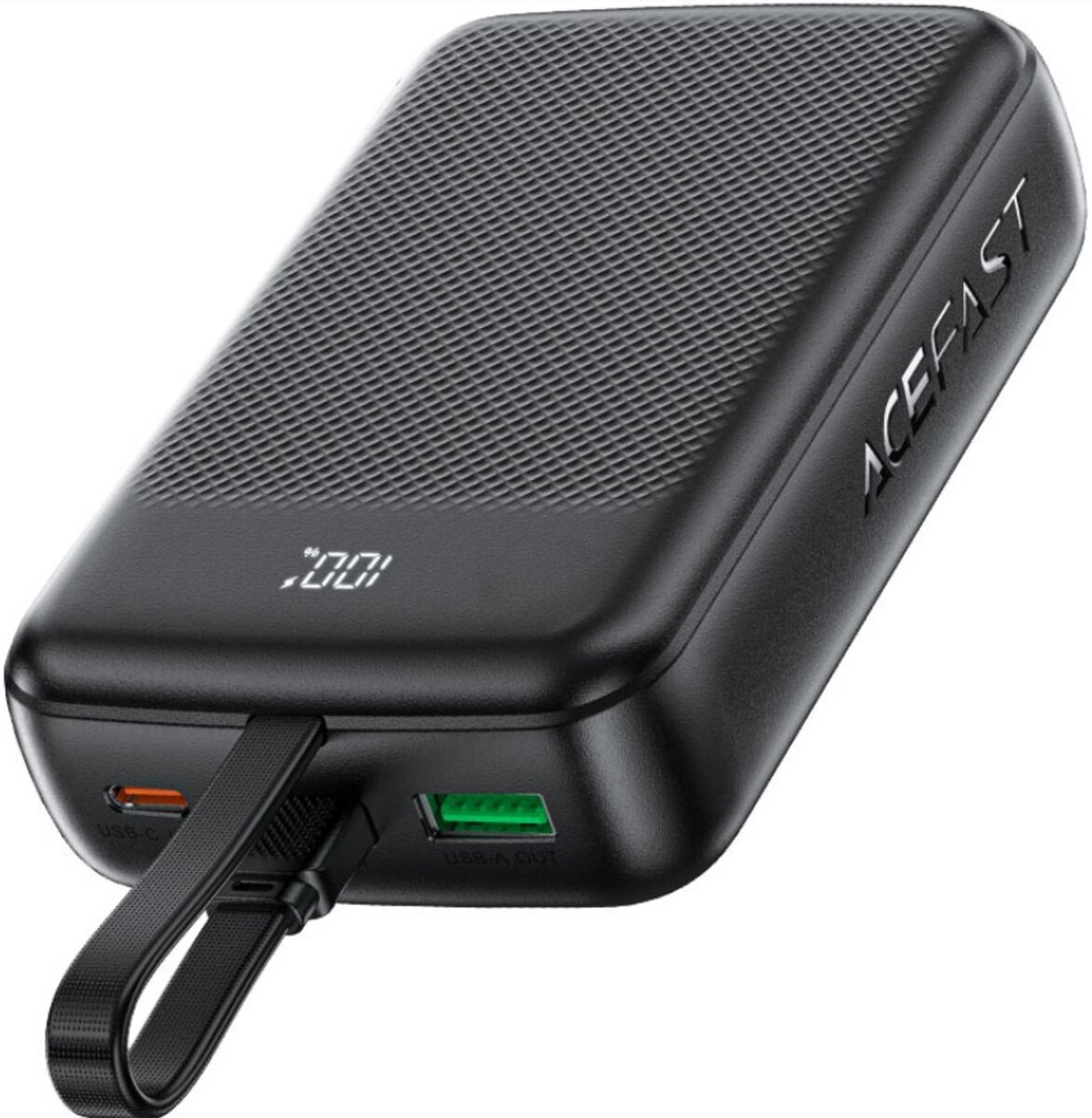 Зовнішній акумулятор ACEFAST M14 PD20W power bank with cable 20000mAh Black