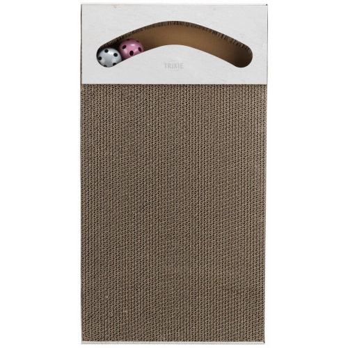 Дряпка Trixie XXL для котів, з двома кульками, картон, 70х6х38 cм (пісочний)