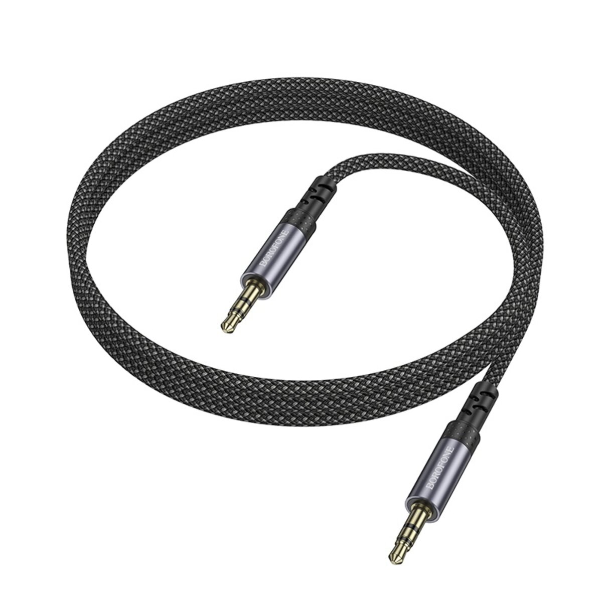 Аудіокабель BOROFONE BL24 Graceful audio cable AUX Metal Grey