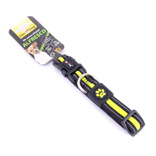 Нашийник GimDog Alfresco для собак, подвійний неопрен, жовтий, 2х28-40 см