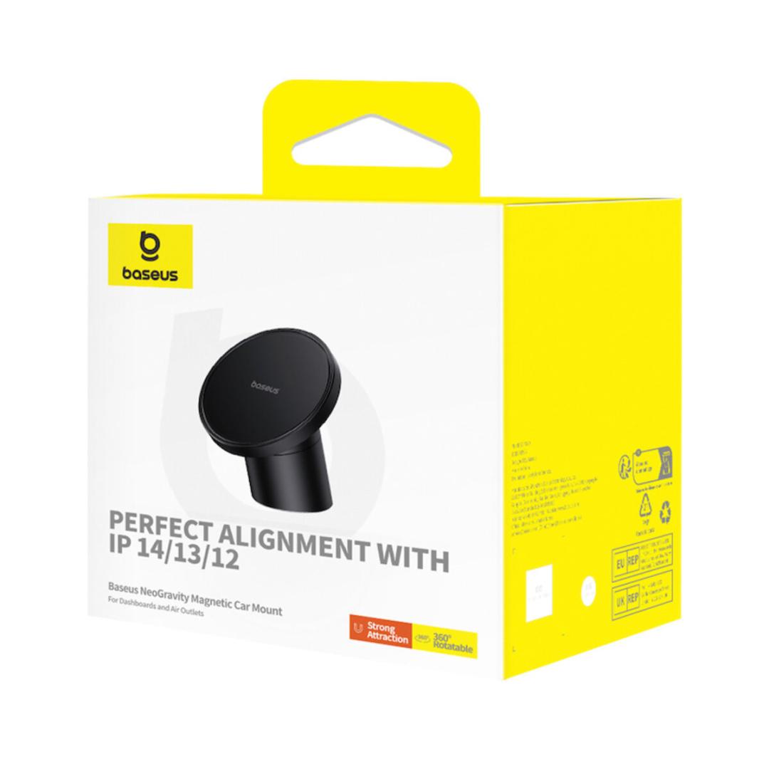 Автотримач для телефона Baseus NeoGravity Magnetic Car Mount (For Dashboards and Air Outlets) Cluster Black