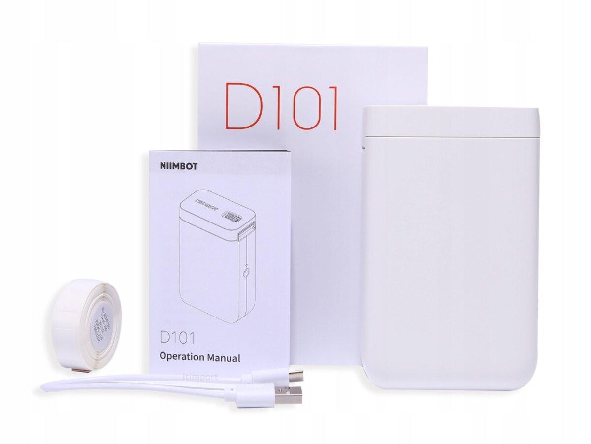 Термопринтер для друку наклейок NIIMBOT D101 White (A1A88628624)